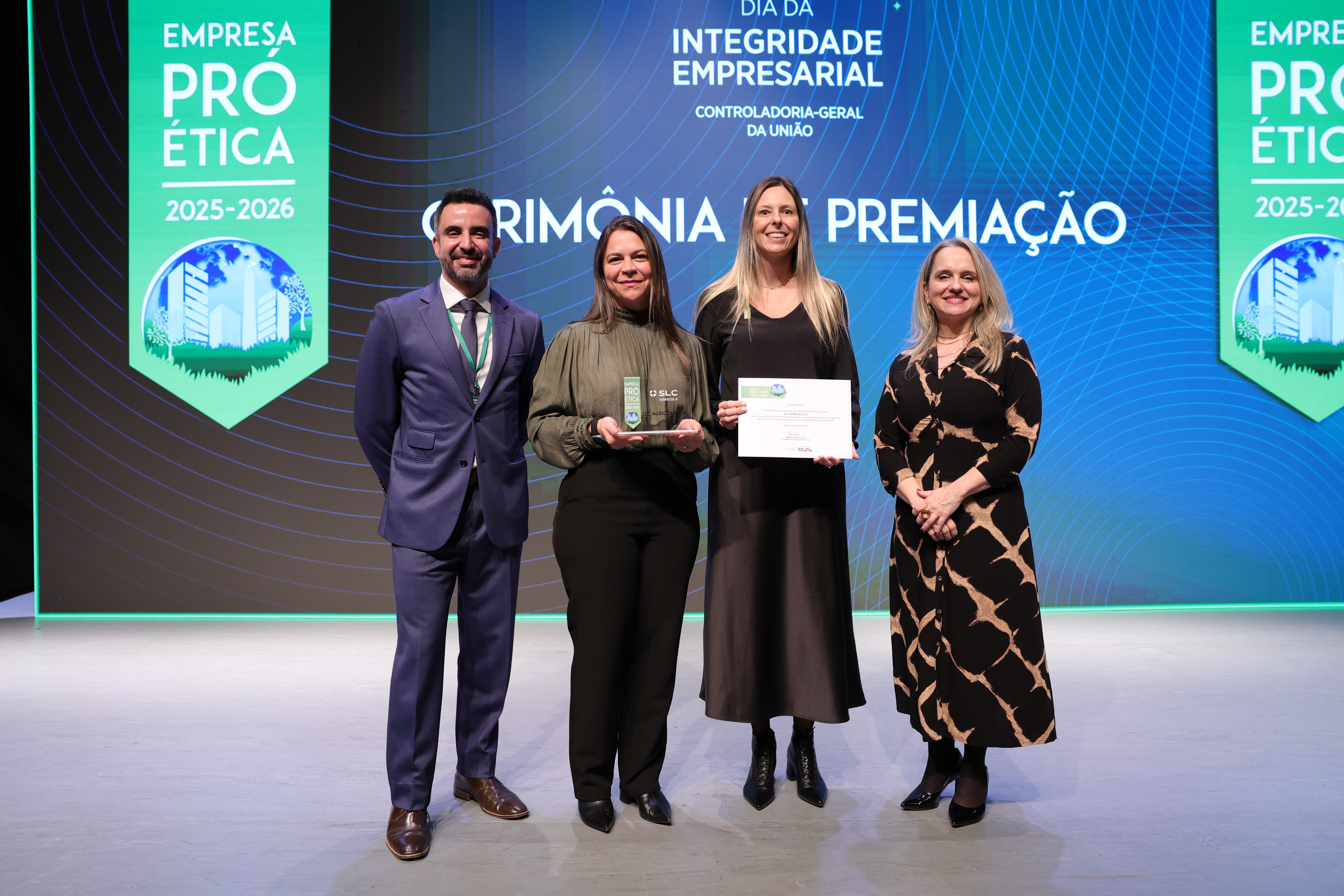 SLC Agrícola conquista Selo Empresa Pró-Ética 2025/2026 e reforça compromisso com integridade e transparência